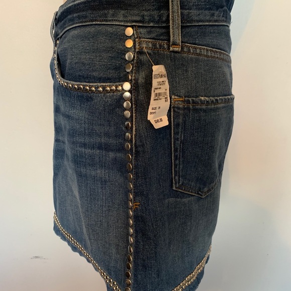 FRAME STUDDED MINI DENIM SKIRT - Picture 3 of 4